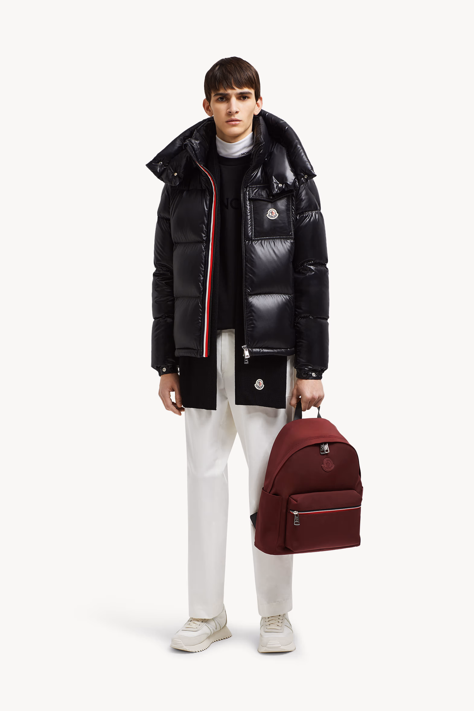 Montbeliard Hooded Short Down Jacket Men Black Moncler 0